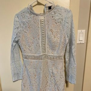 Baby Blue lace dress long sleeve